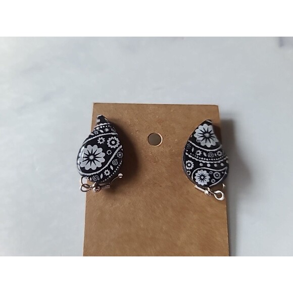 Polymer Clay Floral Dangling Pierced Earrings New - Picture 6 of 10